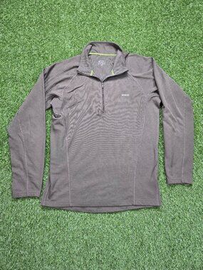 Patagonia Capilene 3 Zip Neck Mens Medium Brown Pullover Baselayer Sweatshirt
